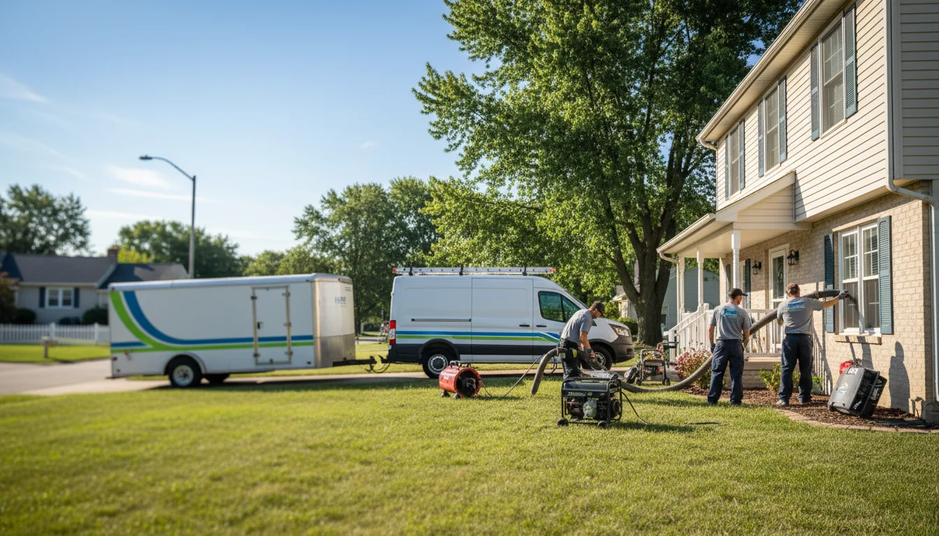 Flooded Basement Restoration And Cleanup With Repair in New Middletown, OH near me